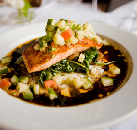 salmon and zucchini dish