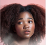 person with curly hair